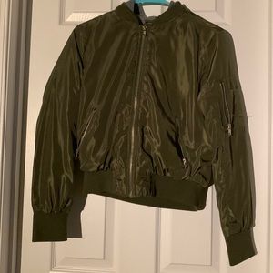 green bomber jacket